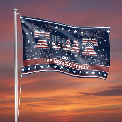 US 250th Anniversary 1776-2026 Patriotic 250 Years Of Freedom House Flag