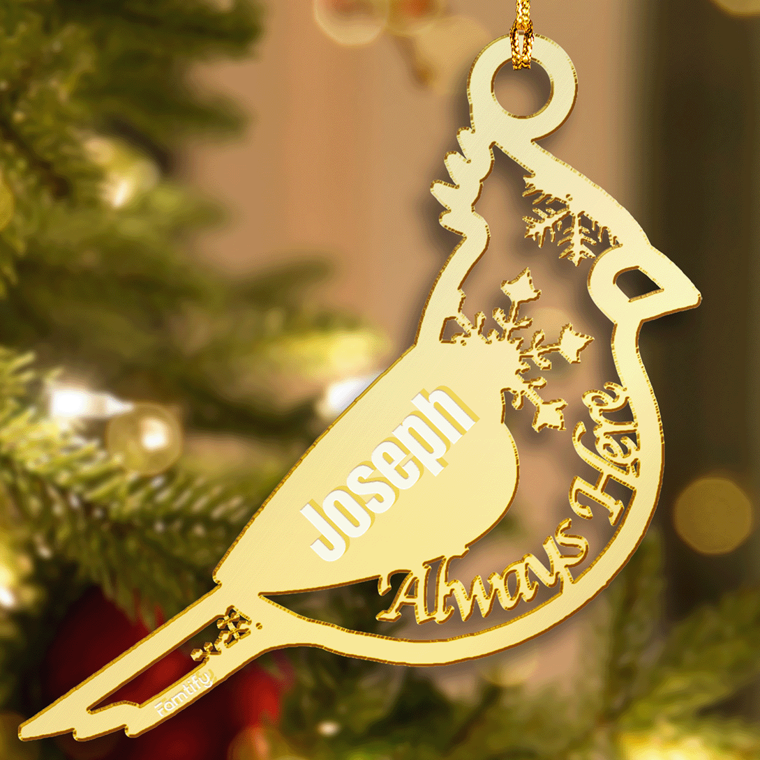 Personalized Christmas Memorial Mirrored Acrylic Ornament -  Loss Of Loved One Gift