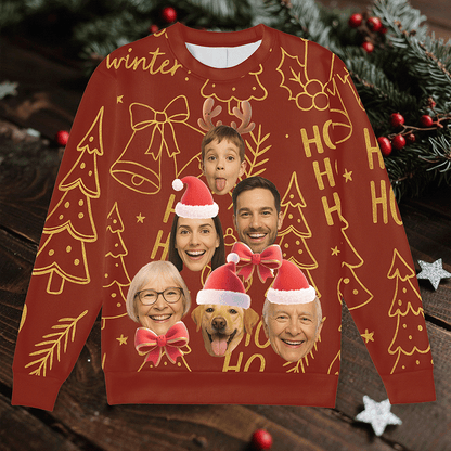 Personalized Your Family Face Ugly Christmas Sweater