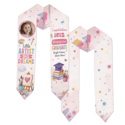 Personalized Little Artist Big Dreams Kid Graduation Stole – Custom Name