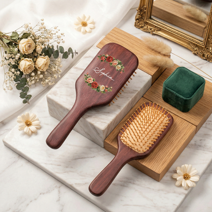 Custom Hand-Painted Hair Brushes – Thoughtful Mother’s Day Gift for Mom