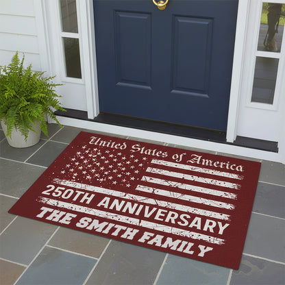 USA 250th Anniversary Doormat 1776-2026 Patriotic Welcome Mat