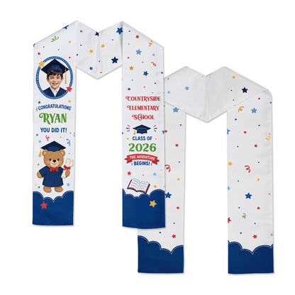 Personalized Congratulations You Did It Kid Graduation Stole – Custom Name