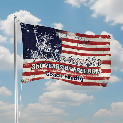 We The People 250 Years Of Freedom Double-Sided House Flag
