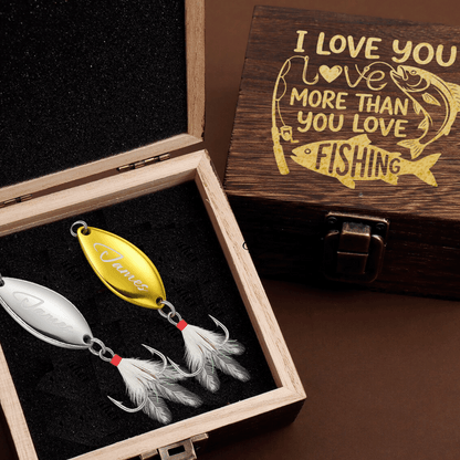 Personalized Engraved Fishing Lure for Dad – “I Love You More Than You Love Fishing” Gift