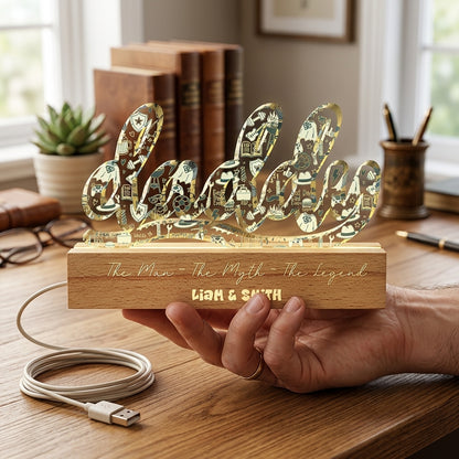 Love You Dad - Personalized Father’s Day Gift for Dad - Acrylic LED Night Light