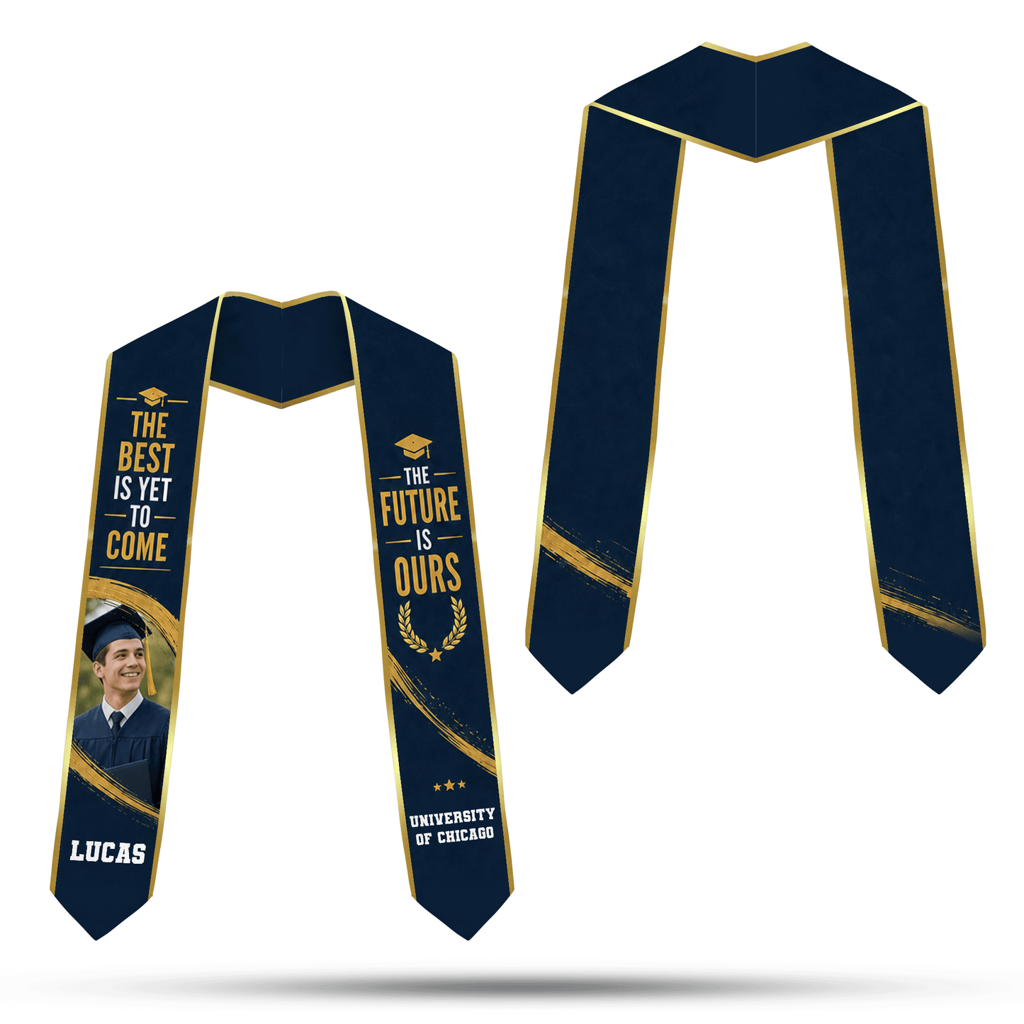 Personalized The Best Is Yet to Come The Future Is Ours Graduation Stole – Custom Photo and Name