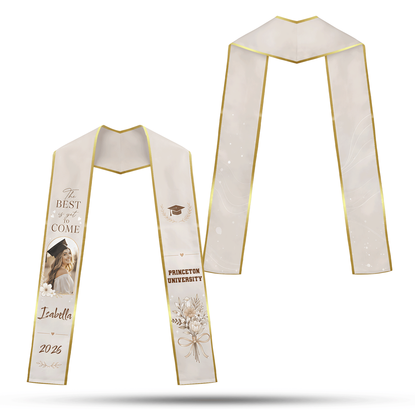 Personalized The Best Is Yet to Come Graduation Stole – Custom Photo and Name