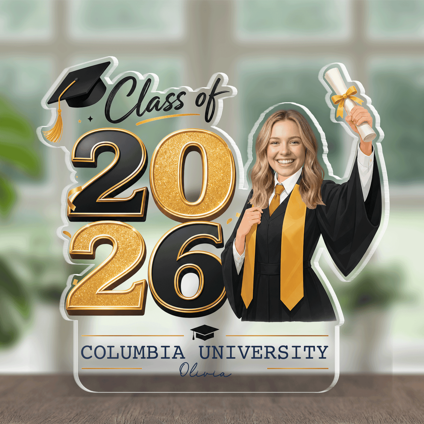 Personalized Class of 2026 Photo Graduation Acrylic Plaque