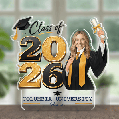Personalized Class of 2026 Photo Graduation Acrylic Plaque
