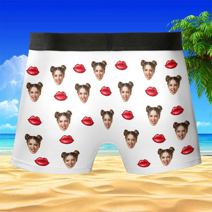 I Licked It, So It’s Mine – Naughty Funny Gift for Him – Personalized Photo Men’s Boxer Briefs
