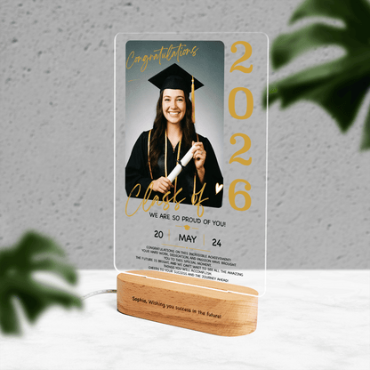 Personalized We Are So Proud Of You Photo Night Light – Graduation Gift