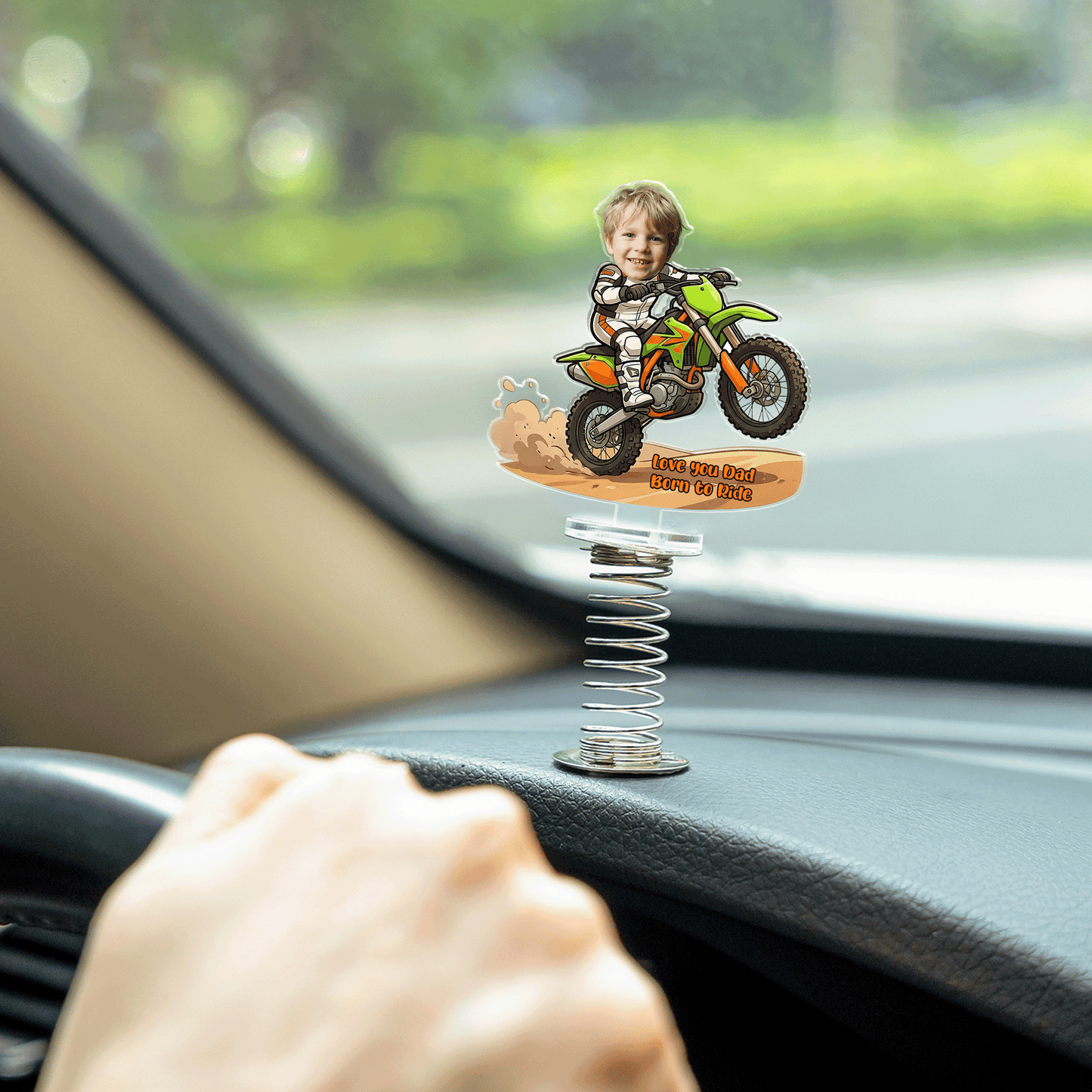 Personalized Drive Safe Car Standee for Dad – “Stronger Together” Custom Photo Gift