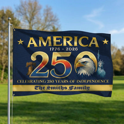 Personalized American Flag - America 250th Anniversary Yard Sign