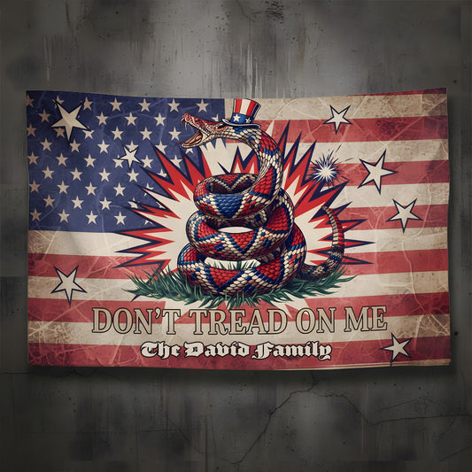 USA American Gadsden Rattlesnake Don't Tread On Me Double-Sided Flag