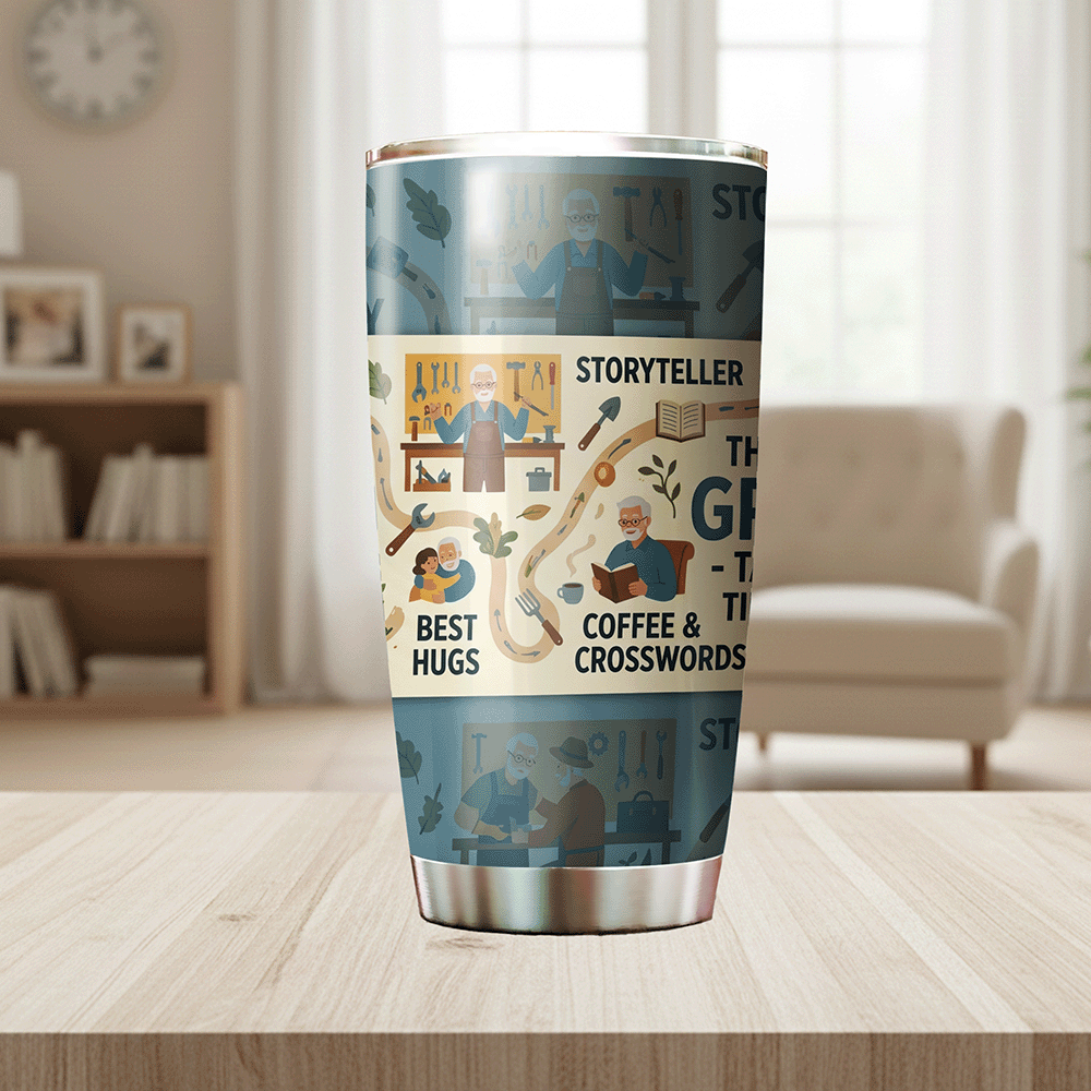 The Legendary Grandpa 20oz Tumbler – Stainless Steel Travel Mug Gift for Grandpa