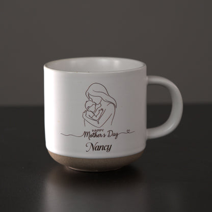 Personalized Ceramic Mug for Mom – Engraved with Love