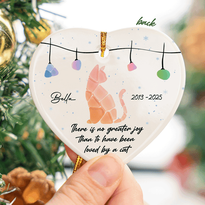 Memorial Personalized Cat Loss Ceramic Acrylic Ornament