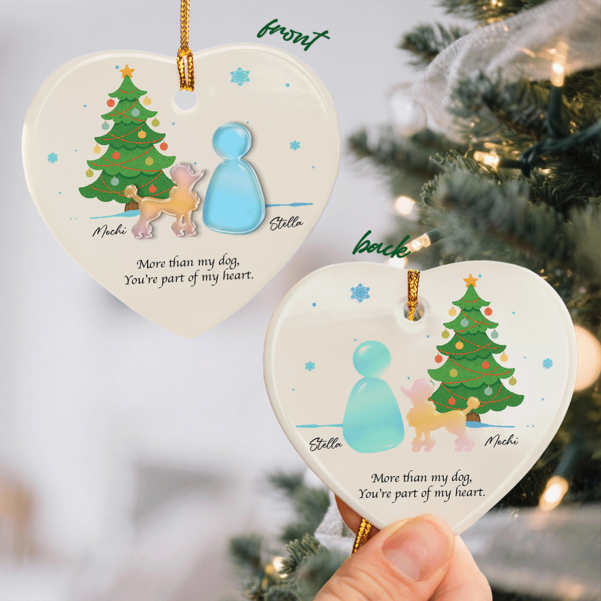 More Than My Dog - Personalized Dog Lover Ceramic Acrylic Ornament