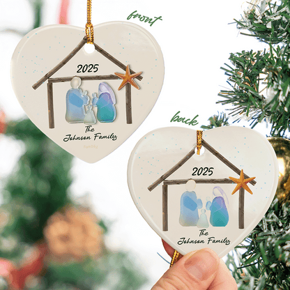 Personalized Happy Home Happy Family Ceramic Ornament