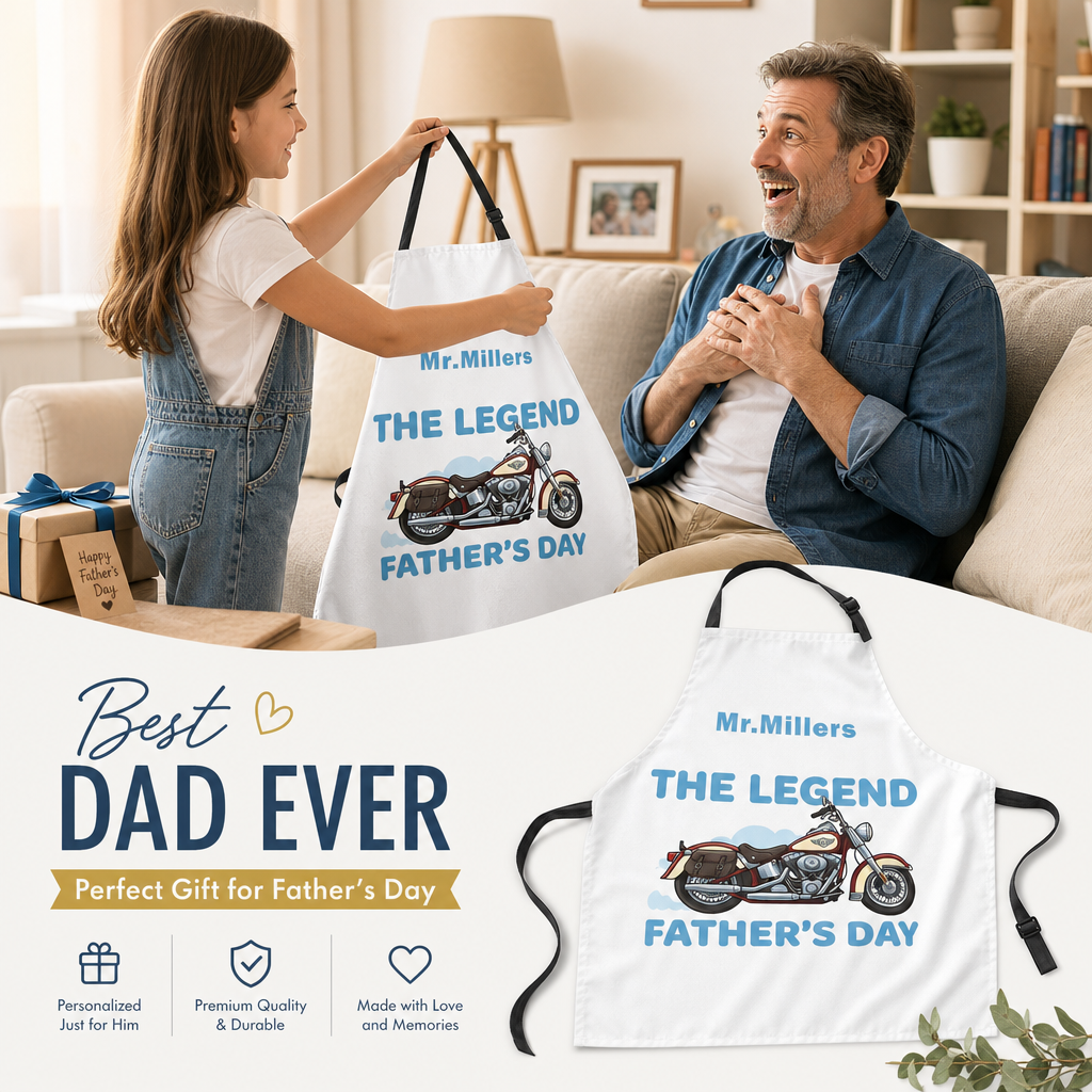 The Legend Father’s Day Apron – Funny BBQ & Cooking Gift for Dad