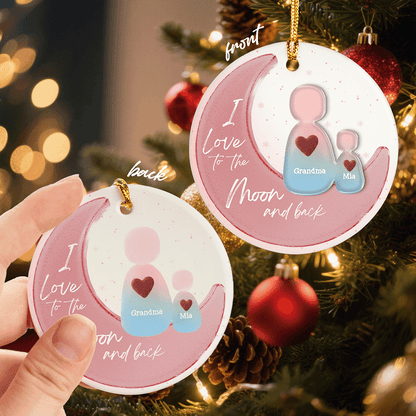 Memorial Personalized Loss Of Grandparents Ceramic Acrylic Ornament