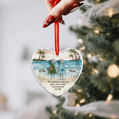 Personalized Close Friends For Eternity Glass and Acrylic Ornament