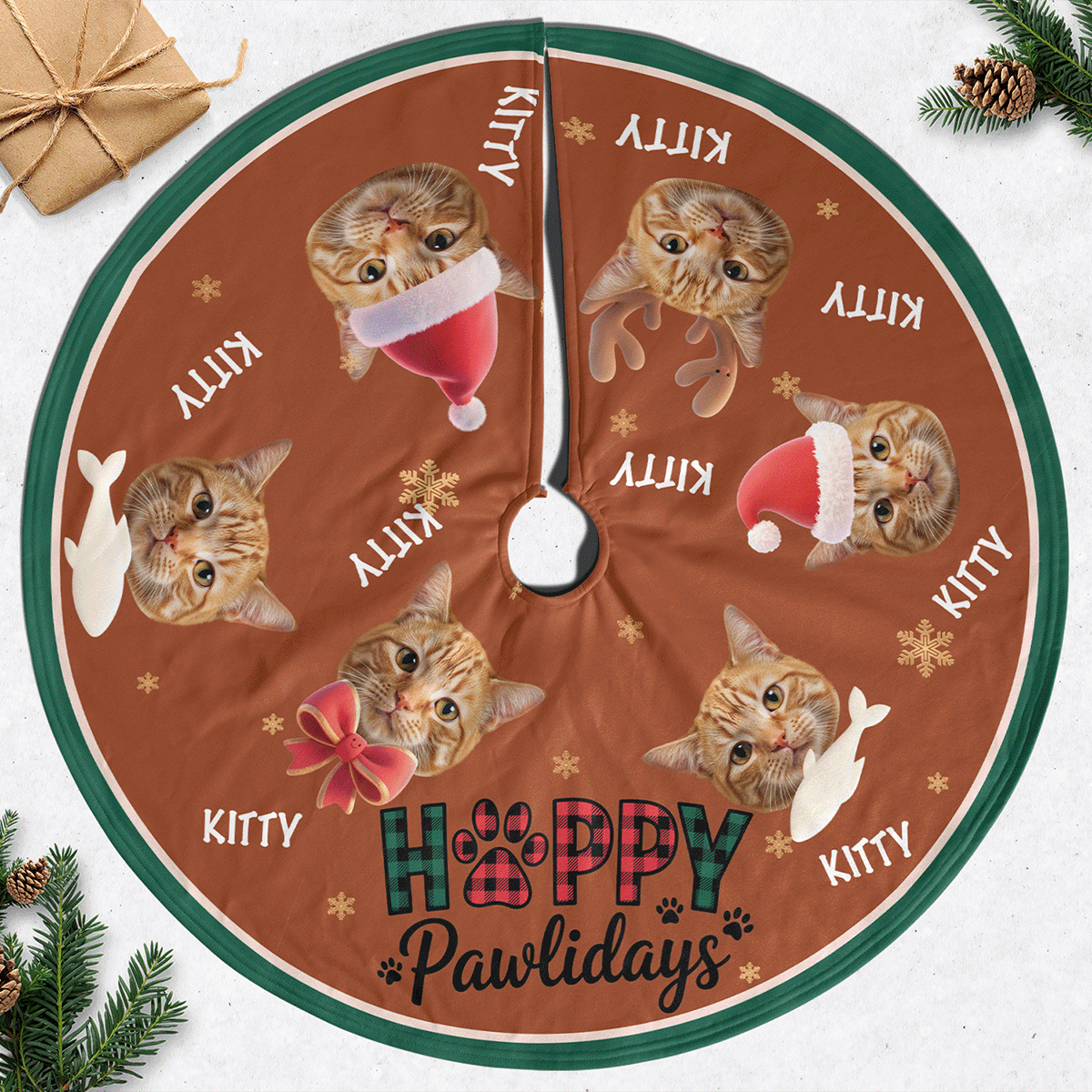 Personalized Pet Christmas Tree Skirt