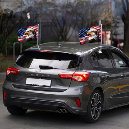 Personalized American Eagle Patriotic Car Flag – Custom Name USA Independence Flag