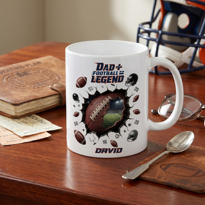 Legend Dad Football Mug – Best Gift for Dad Who Loves Football