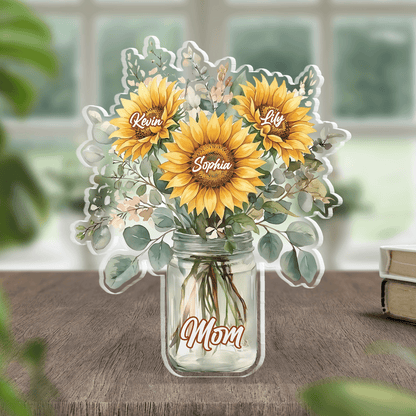 Sunflower Love for Mom – Personalized Mother’s Day Acrylic Plaque Gift