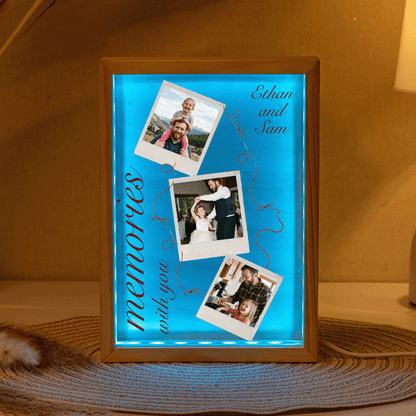 Memories With You Photo Frame Light Box - Custom Photo LED Gift for Dad