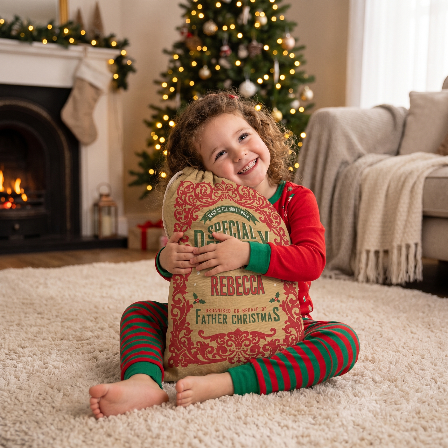 Personalized Special Delivery for the Attention of Christmas Sack with Custom Name