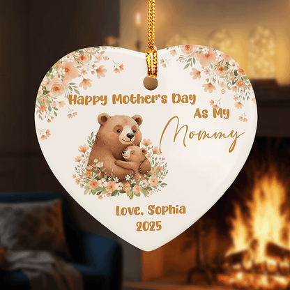 Happy Mother’s Day – Meaningful Mother’s Day Gift for Mom and Grandma – Personalized Ceramic Ornament