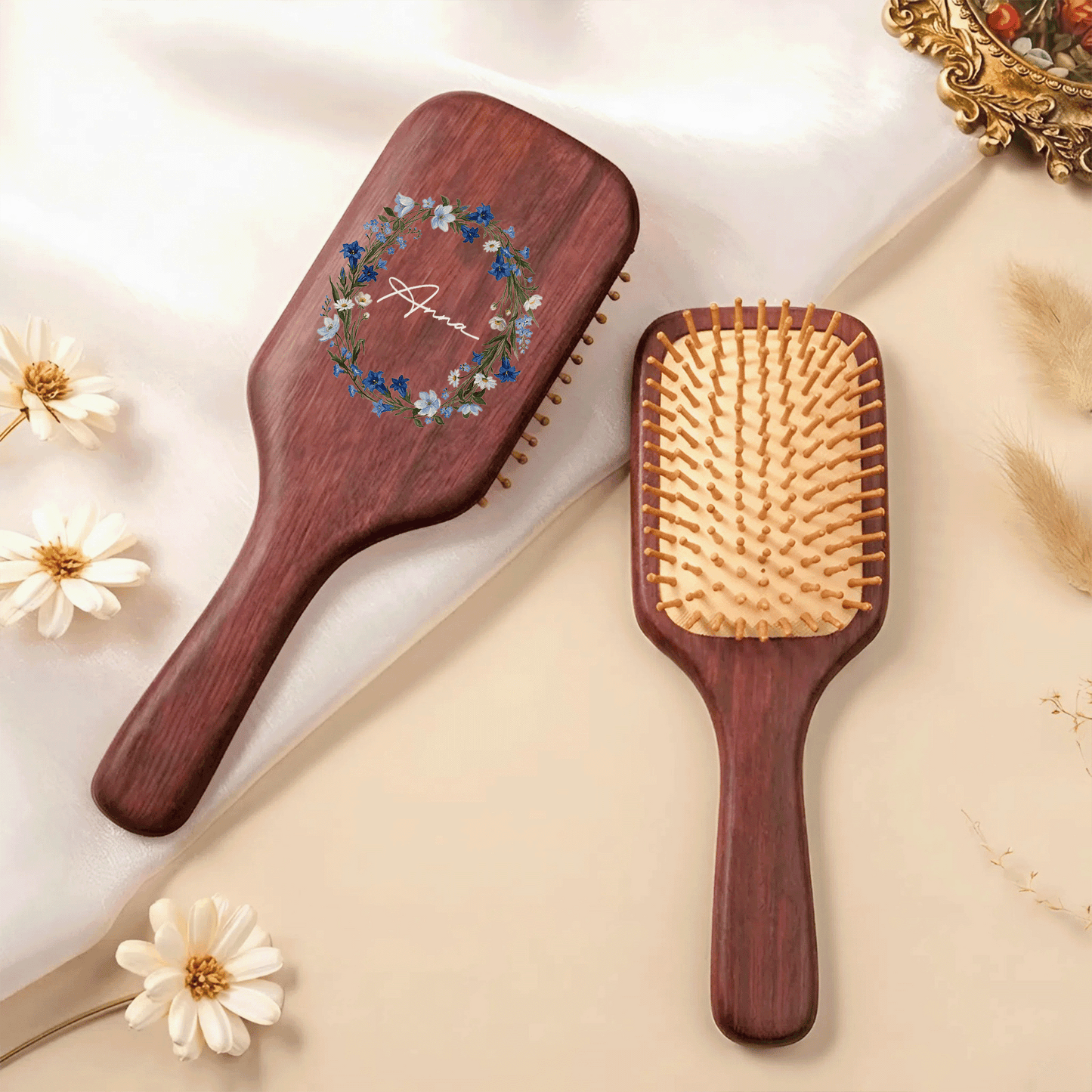 Custom Hand-Painted Hair Brushes – Thoughtful Mother’s Day Gift for Mom