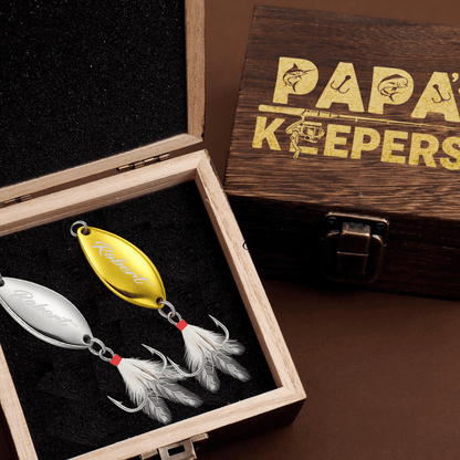 Personalized Engraved Fishing Lure for Papa – Custom Name Fisherman Gift