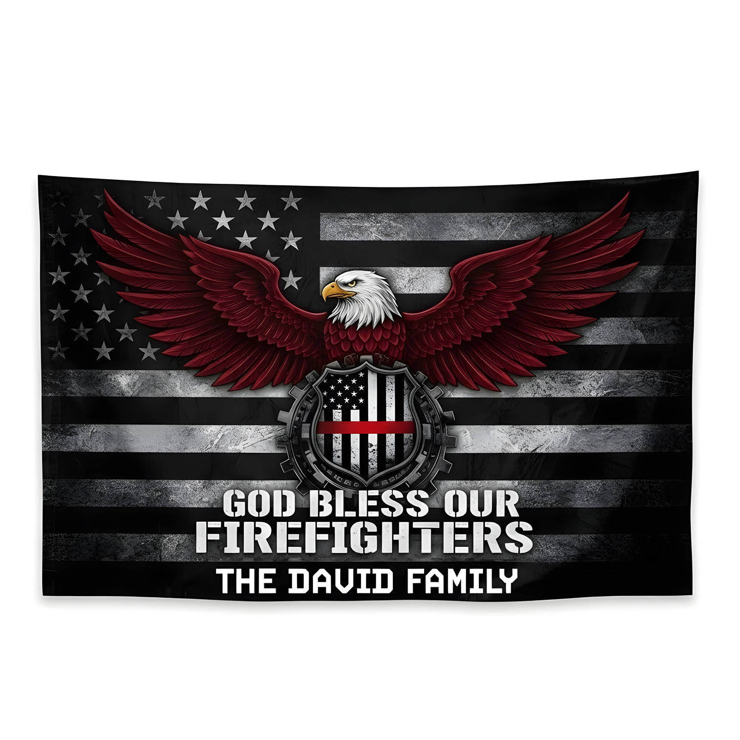 Custom American Flag With Family Name  - Personalized Banner House Flag