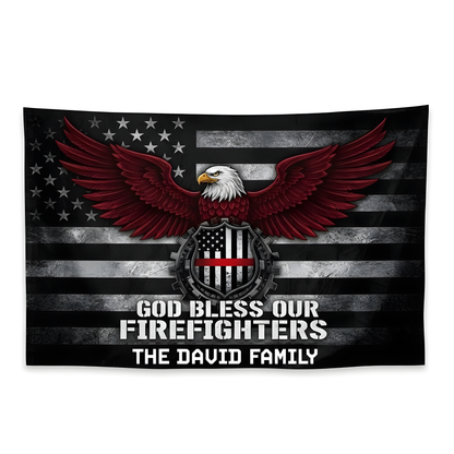 Custom American Flag With Family Name  - Personalized Banner House Flag