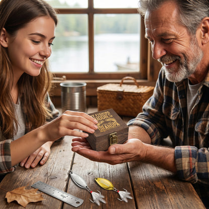 Personalized Fishing Lure & Gift Box for Grandpa – “My Fishing Buddies Call Me Grandpa” Custom Gift