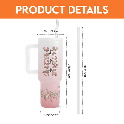 Mama Floral Tumbler 40oz – Personalized Kids’ Names Cup | Meaningful Gift for Mom & Grandma