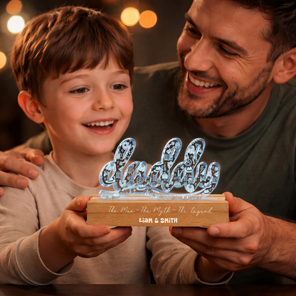 Love You Dad - Personalized Father’s Day Gift for Dad - Acrylic LED Night Light