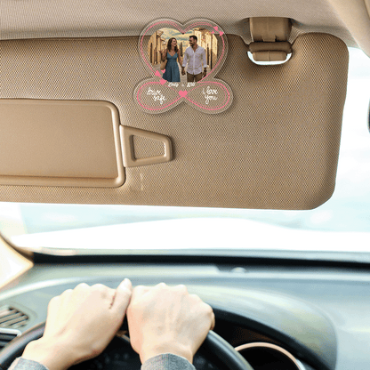 Drive Safe, My Love – Romantic Car Gift for Couples – Personalized Custom Shape Acrylic Car Clip