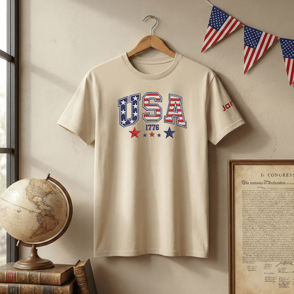 America 250th Anniversary 1776-2026 Embroidered T-Shirt
