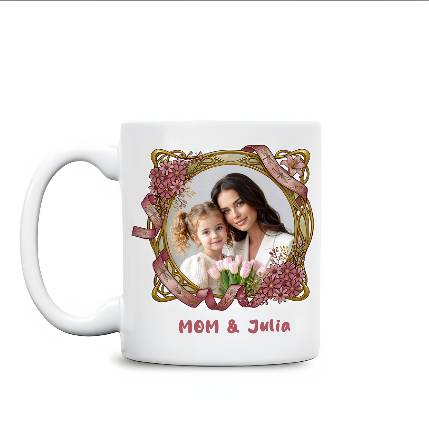 The Love Between a Mother & Daughters Is Forever – Meaningful Family Gift for Mom & Daughters – Personalized Mug