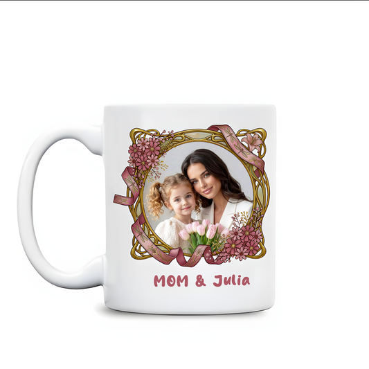The Love Between a Mother & Daughters Is Forever – Meaningful Family Gift for Mom & Daughters – Personalized Mug