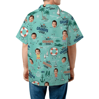 Personalized Hawaiian Shirt for Grandpa – “Best Grandpa Ever” Custom Gift