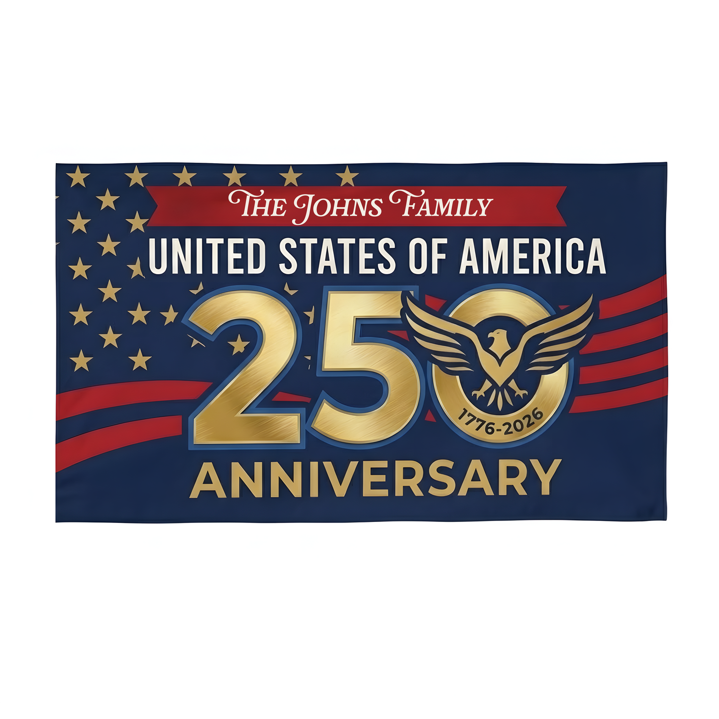 250th Anniversary USA Eagle Patriotic House Flag