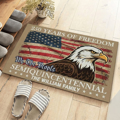 Semiquincentennial Eagle American Flag Doormat - USA 250th Anniversary Welcome Mat