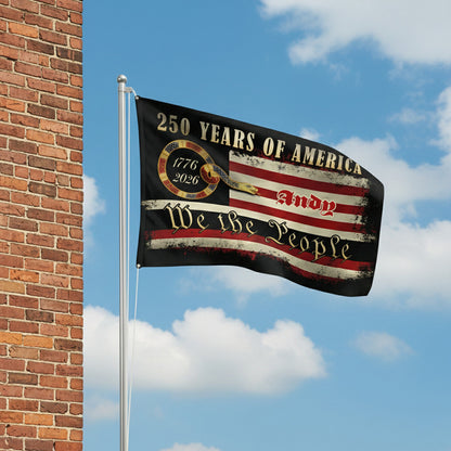 Personalized 250 Years Of America - We The People Banner House Flag