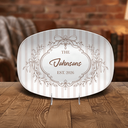 Personalized Decorative Plate – Custom Name, Year & Color Keepsake